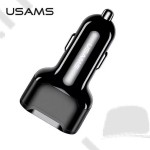 Autós Töltő Usams C17, 3 x USB 1A, 2.4A, Qc3.0 18w Gyorstöltés CC100TC01 USA-CC100-1 Fekete
